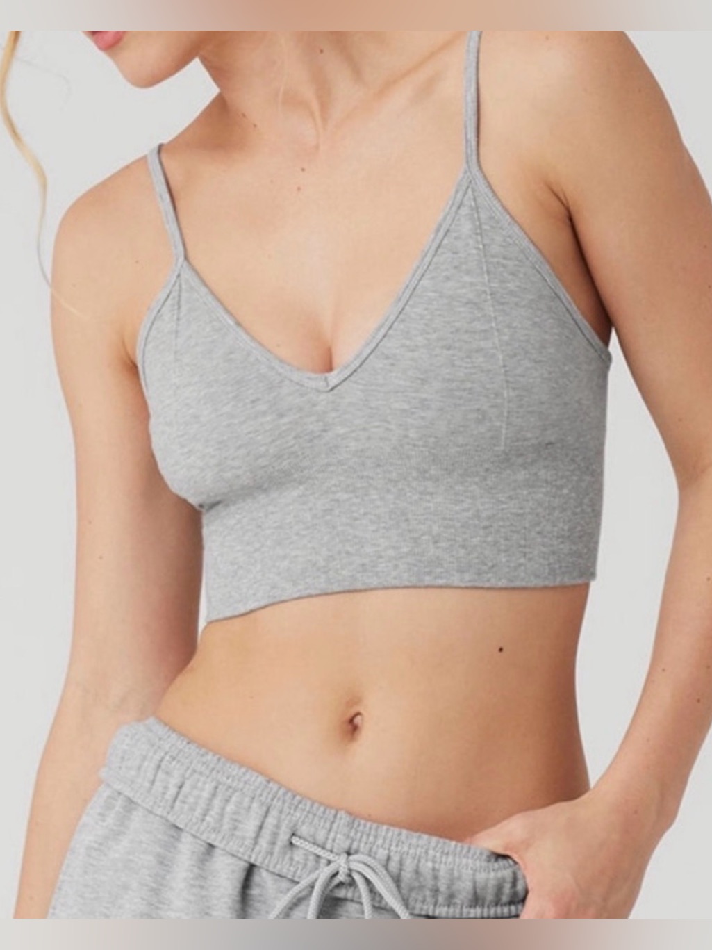 Alo Yoga Delight Bralette Gray Size Small Athletic Yoga Bra